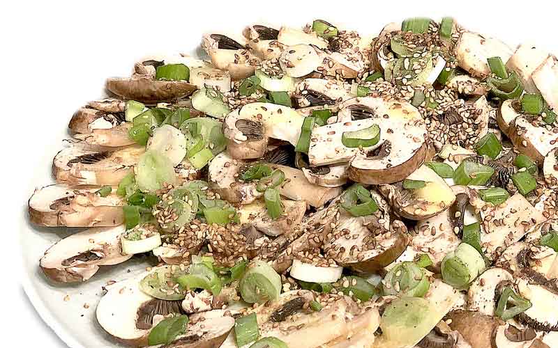 Genial Genießen Champignon Carpaccio Rezept - Detailaufnahme