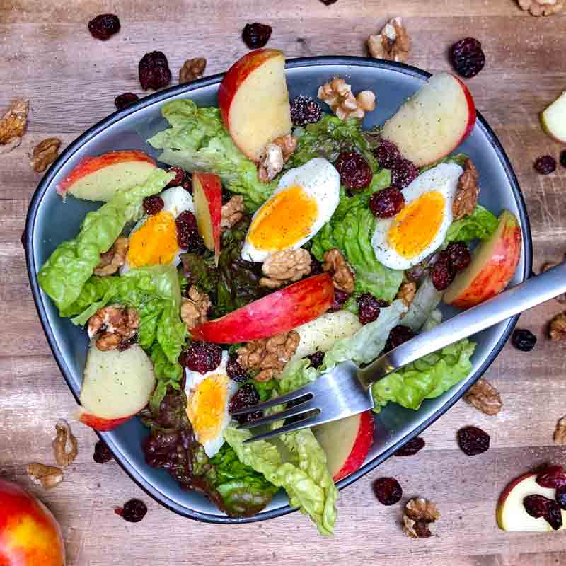 Cranberry-Apfel Salat - Nahaufnahme