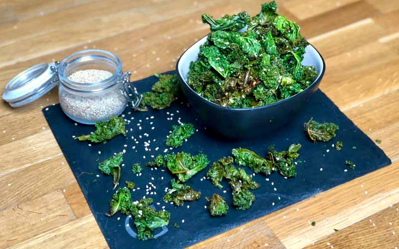 Knusprige-Grünkohl Chips - Rezept