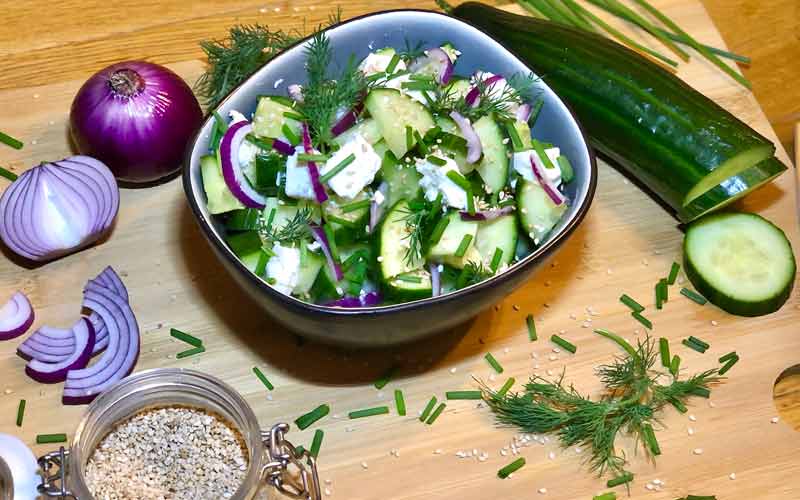 Gurken-Feta - Salatrezept