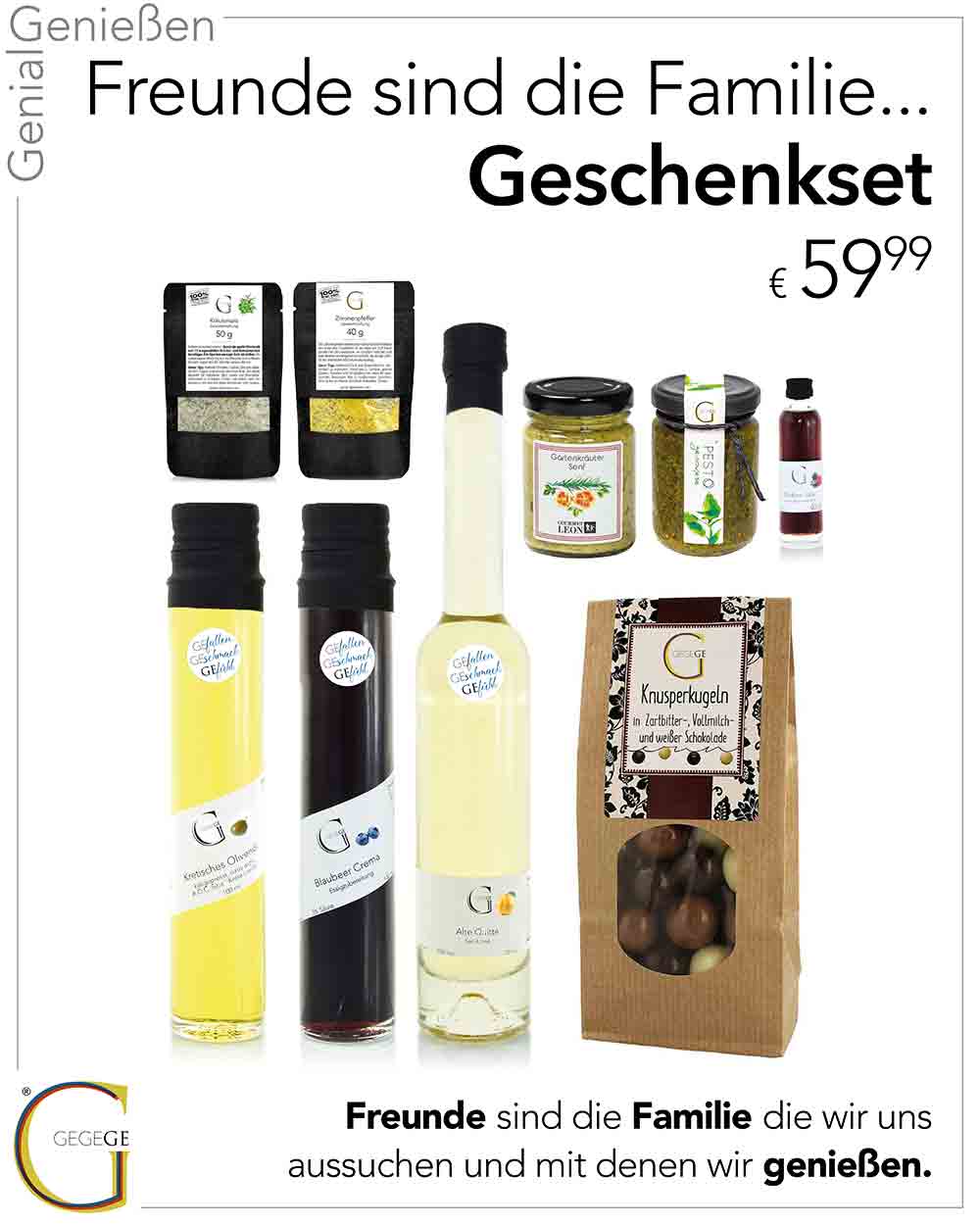 Freunde sind die Familie...Geschenkset