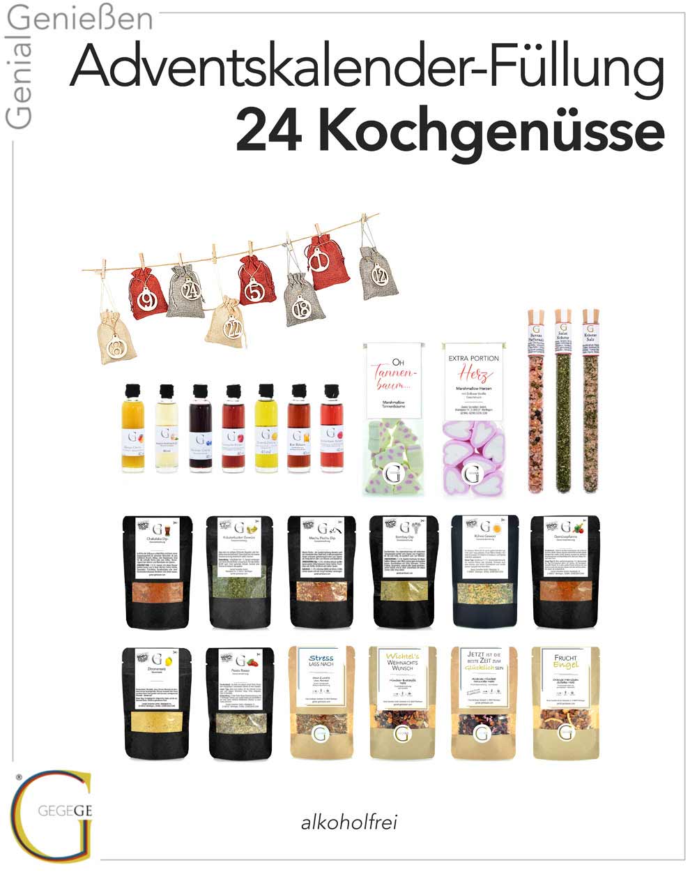 Adventskalendre Kochgenüsse